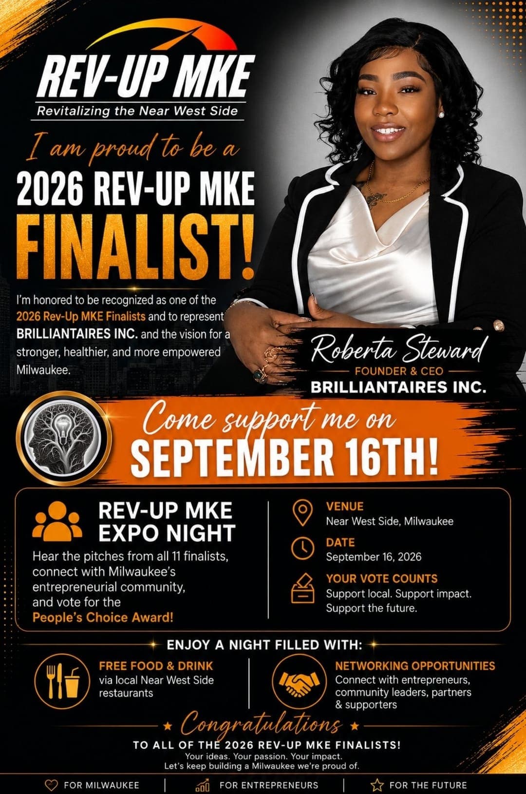 Roberta Steward named a 2026 Rev-Up MKE Finalist