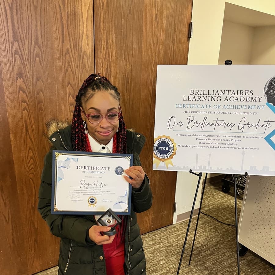 A Brilliantaires graduate on certification day