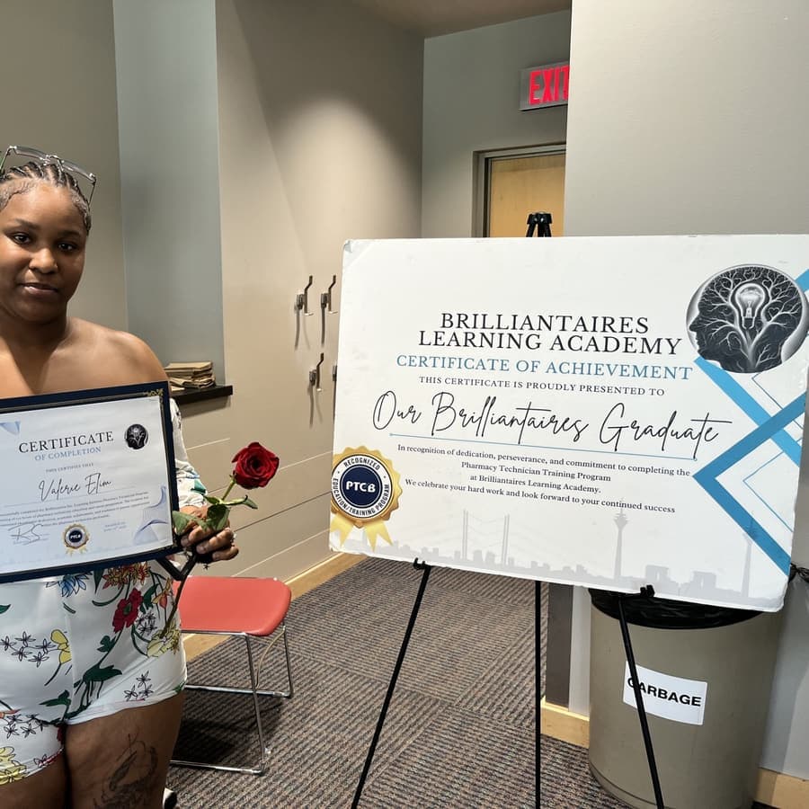 A Brilliantaires graduate on certification day
