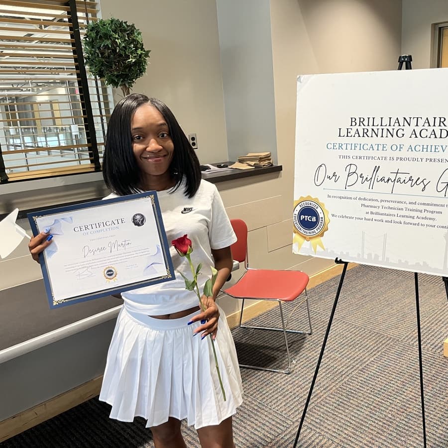 A Brilliantaires graduate on certification day